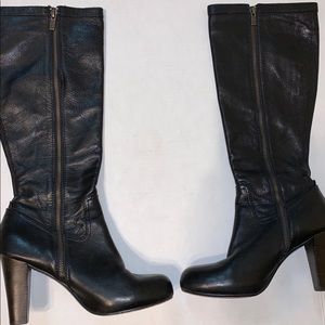 Frye Black Heeled Leather Boots
